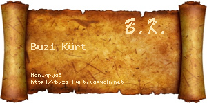 Buzi Kürt névjegykártya